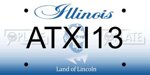 ATXI13 Illinois License Plate