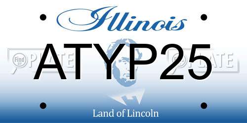 ATYP25 Illinois License Plate