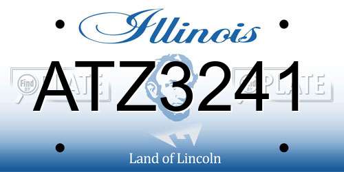 ATZ3241 Illinois License Plate