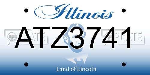 ATZ3741 Illinois License Plate