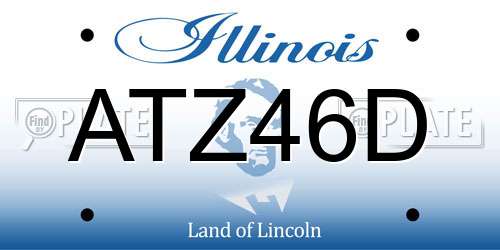 ATZ46D Illinois License Plate