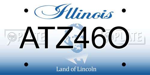 ATZ46O Illinois License Plate
