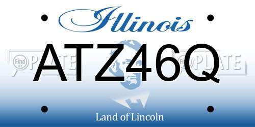 ATZ46Q Illinois License Plate