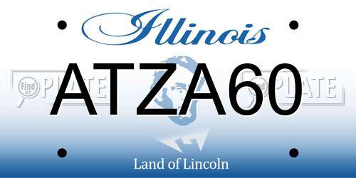 ATZA60 Illinois License Plate
