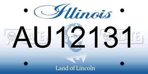 AU12131 Illinois License Plate
