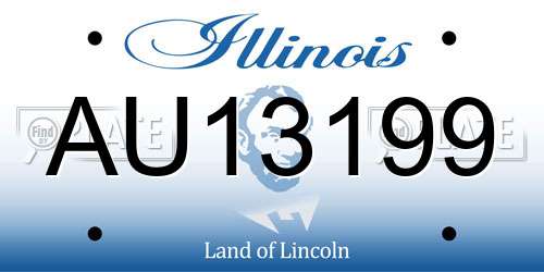 AU13199 Illinois License Plate