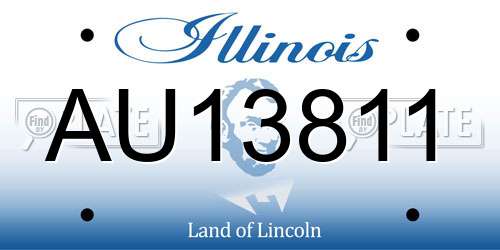 AU13811 Illinois License Plate