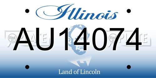 AU14074 Illinois License Plate