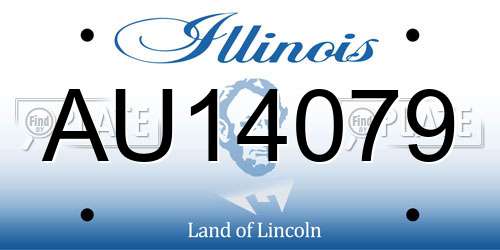 AU14079 Illinois License Plate
