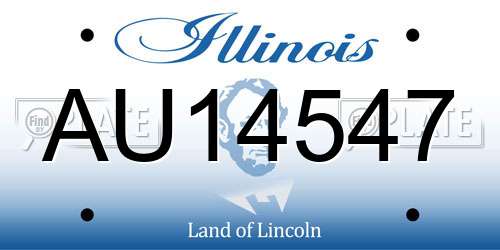AU14547 Illinois License Plate