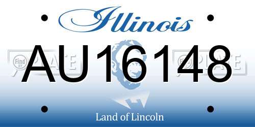 AU16148 Illinois License Plate