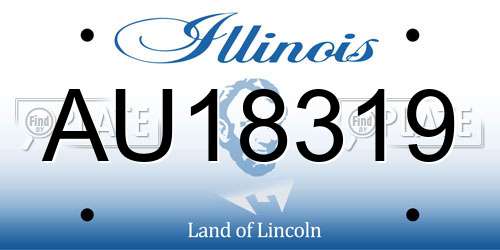 AU18319 Illinois License Plate