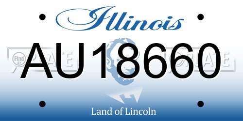 AU18660 Illinois License Plate