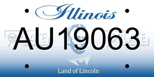 AU19063 Illinois License Plate