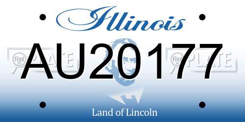 AU20177 Illinois License Plate