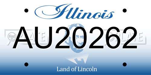 AU20262 Illinois License Plate