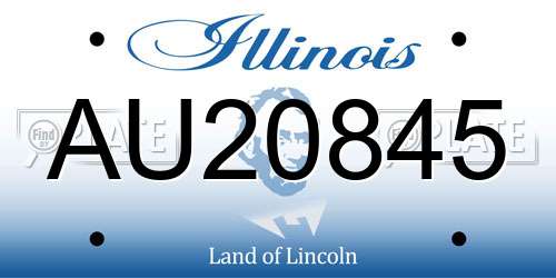 AU20845 Illinois License Plate