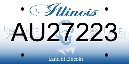 AU27223 Illinois License Plate