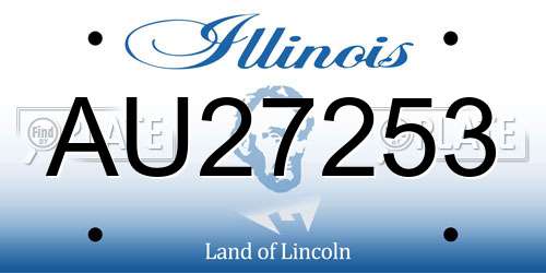 AU27253 Illinois License Plate