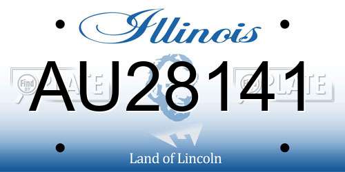 AU28141 Illinois License Plate