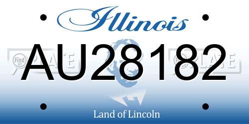 AU28182 Illinois License Plate