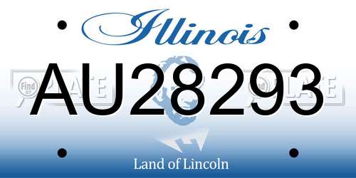 AU28293 Illinois License Plate