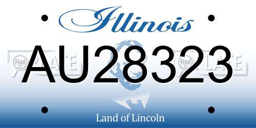 AU28323 Illinois License Plate