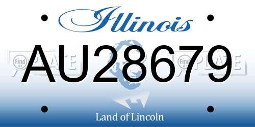 AU28679 Illinois License Plate