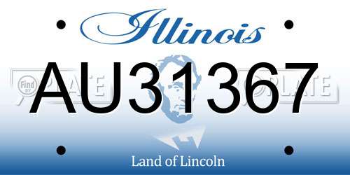 AU31367 Illinois License Plate
