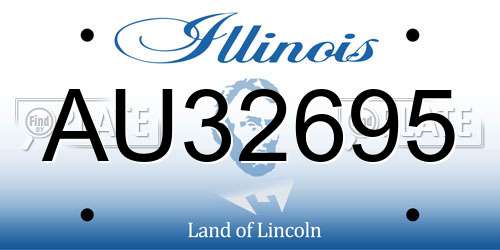 AU32695 Illinois License Plate
