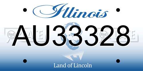 AU33328 Illinois License Plate