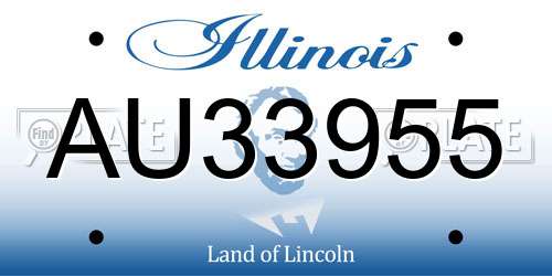 AU33955 Illinois License Plate