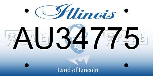 AU34775 Illinois License Plate