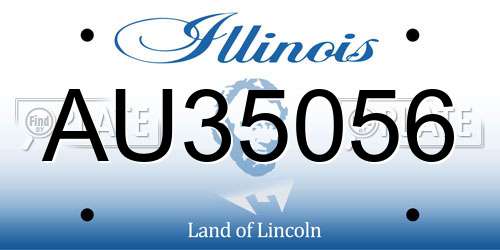 AU35056 Illinois License Plate