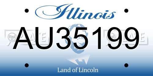 AU35199 Illinois License Plate