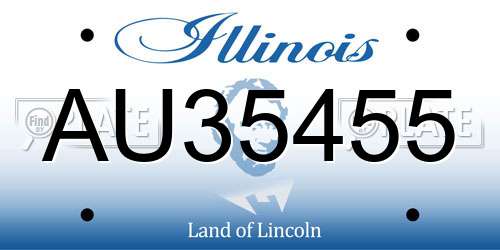 AU35455 Illinois License Plate