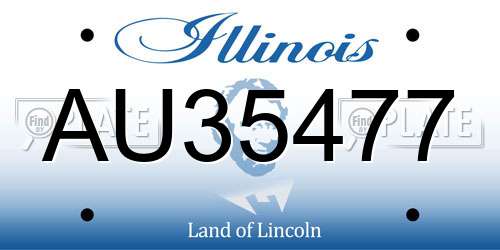 AU35477 Illinois License Plate