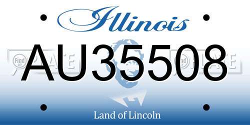 AU35508 Illinois License Plate