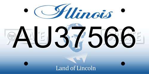 AU37566 Illinois License Plate