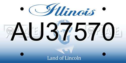 AU37570 Illinois License Plate