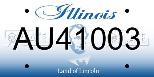 AU41003 Illinois License Plate