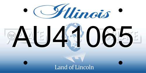 AU41065 Illinois License Plate