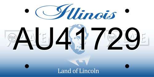 AU41729 Illinois License Plate