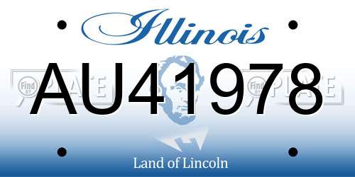 AU41978 Illinois License Plate