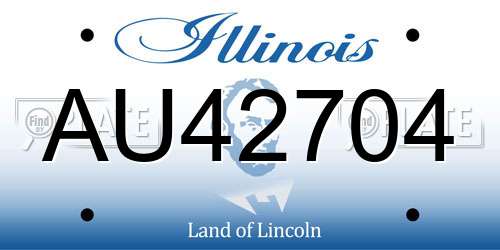 AU42704 Illinois License Plate
