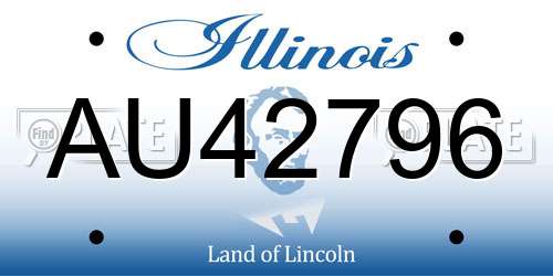 AU42796 Illinois License Plate