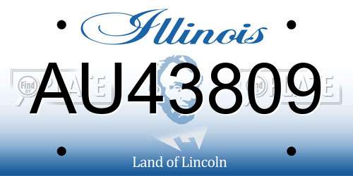 AU43809 Illinois License Plate