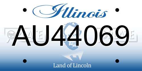 AU44069 Illinois License Plate