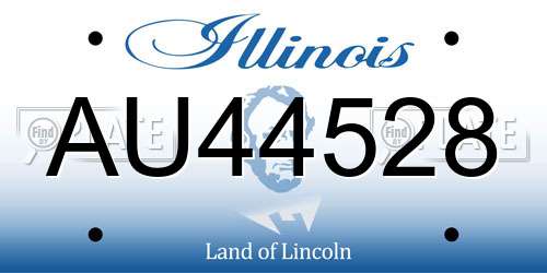 AU44528 Illinois License Plate