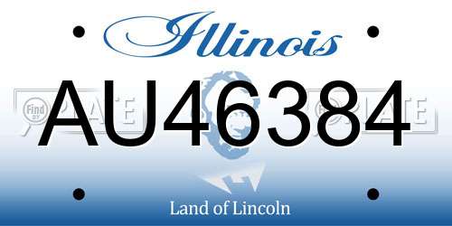 AU46384 Illinois License Plate